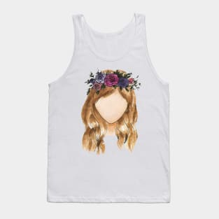 Flower Crown Model Tank Top